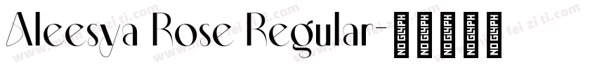 Aleesya Rose Regular字体转换